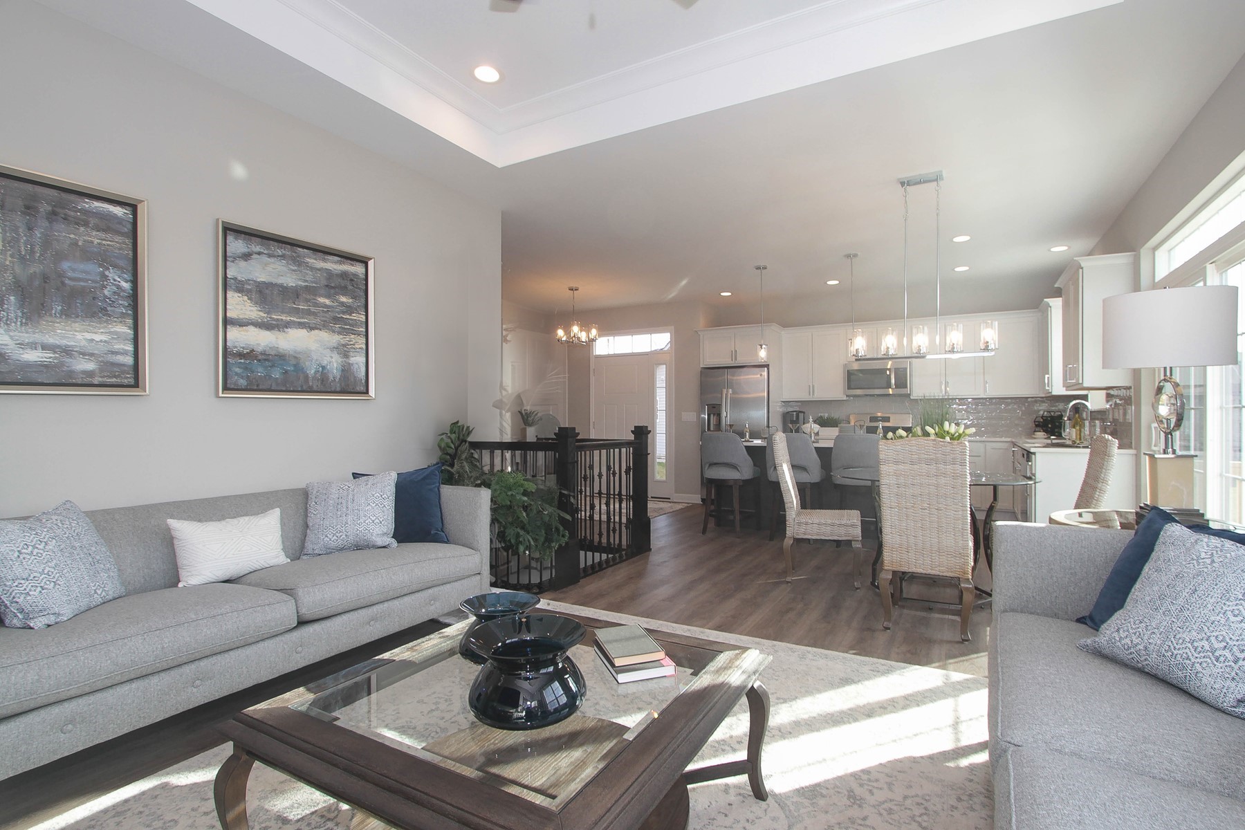 The Geneva ranch townhome at The Villas at Madison Lane showcases today’s popular open-concept design.
